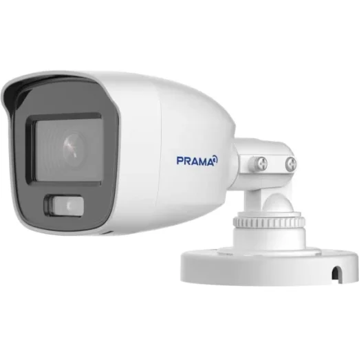 Prama 2MP Full Colour Bullet Camera | Colour VU | 24/7 Colour | White Light 20M | Built-in Mic | 4-in-1 | 2 Year Warranty | PT-HTD11F0E-MFS