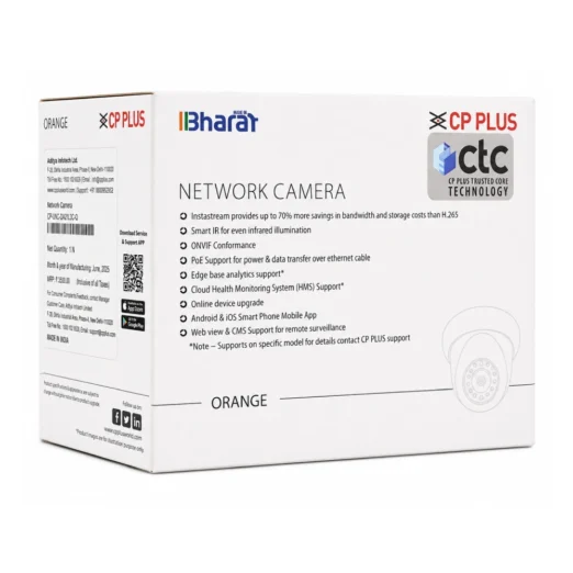 CP-Plus 2MP IP Dome Camera 3.6mm With Audio (DA21L3C-Q)