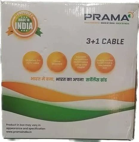 Prama 3+1 CCTV Cable Copper Standard 90m